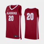 Men's Alabama Crimson Tide #20 Other Crimson Replica NCAA College Basketball Jersey 2403RESB8